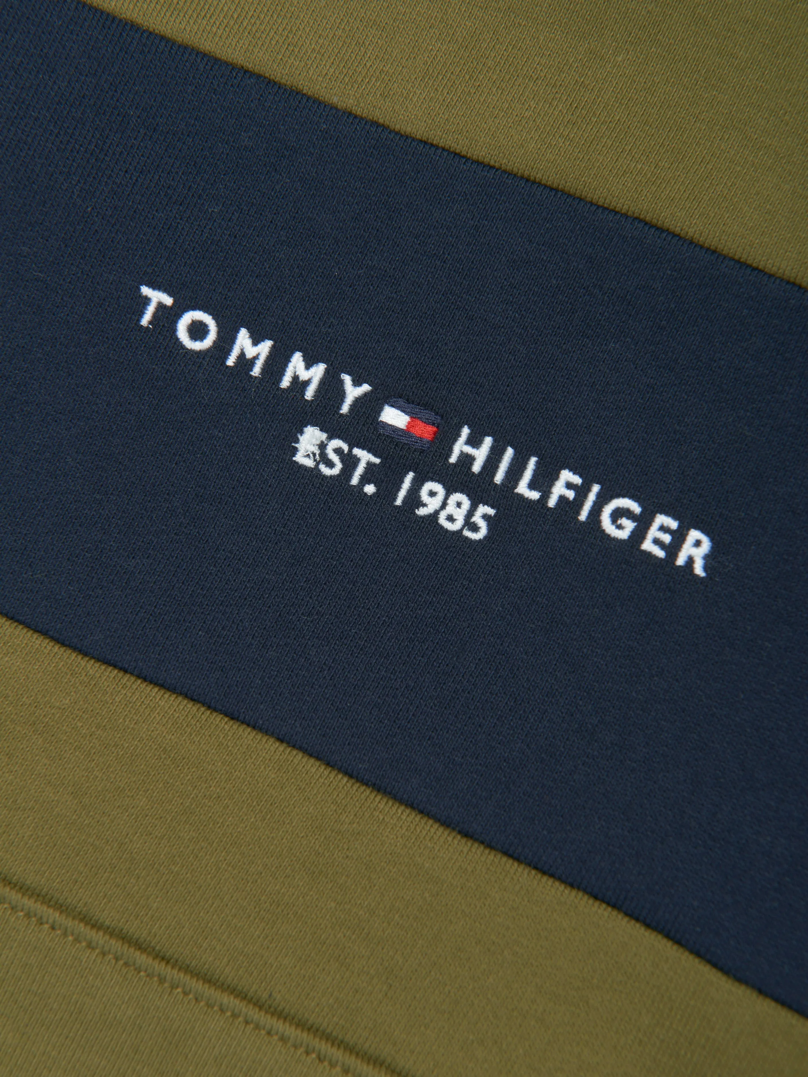 Tommy Hilfiger Boys Essential Colourblock Hoodie in Green