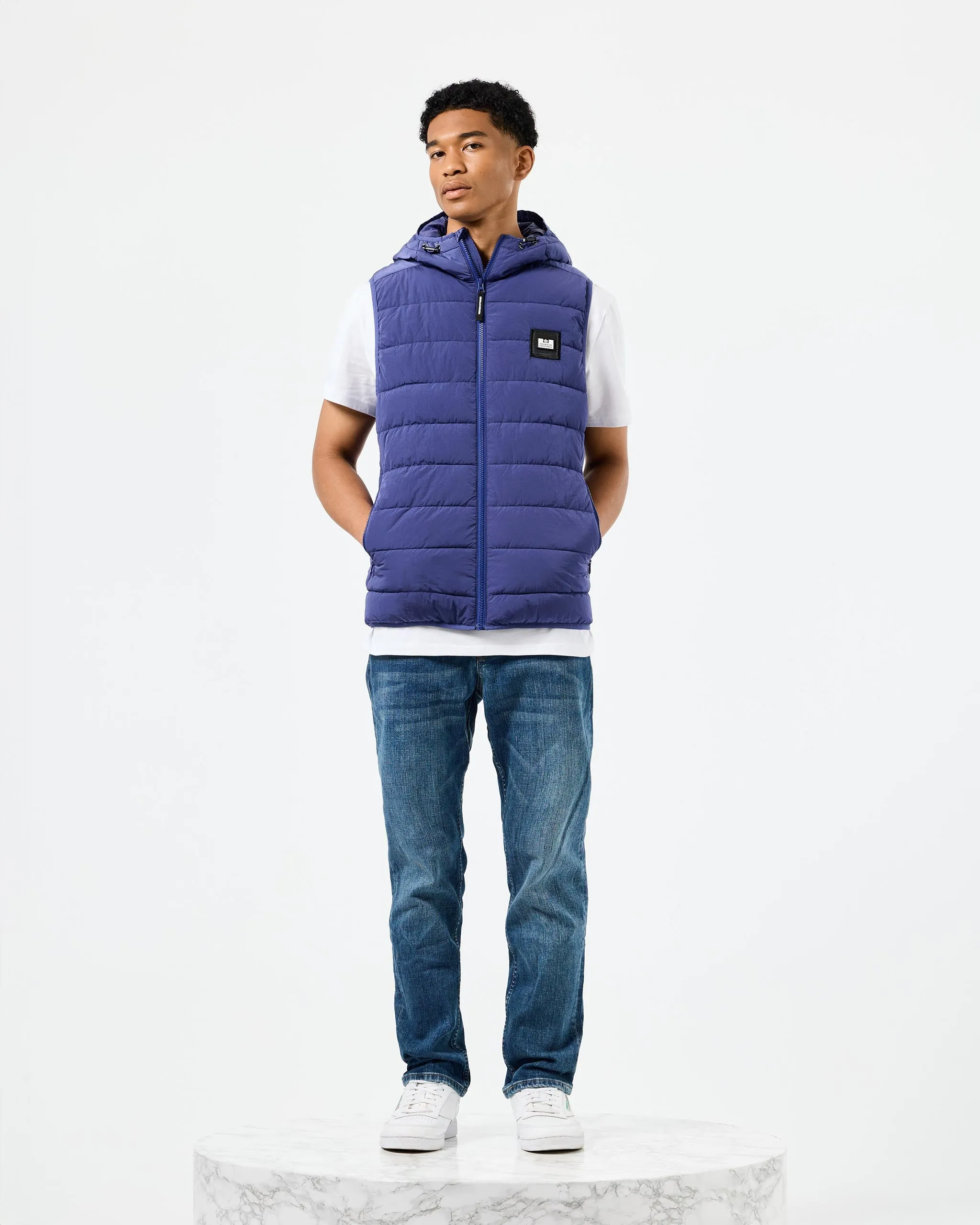 Toronto Hooded Gilet Bright Navy