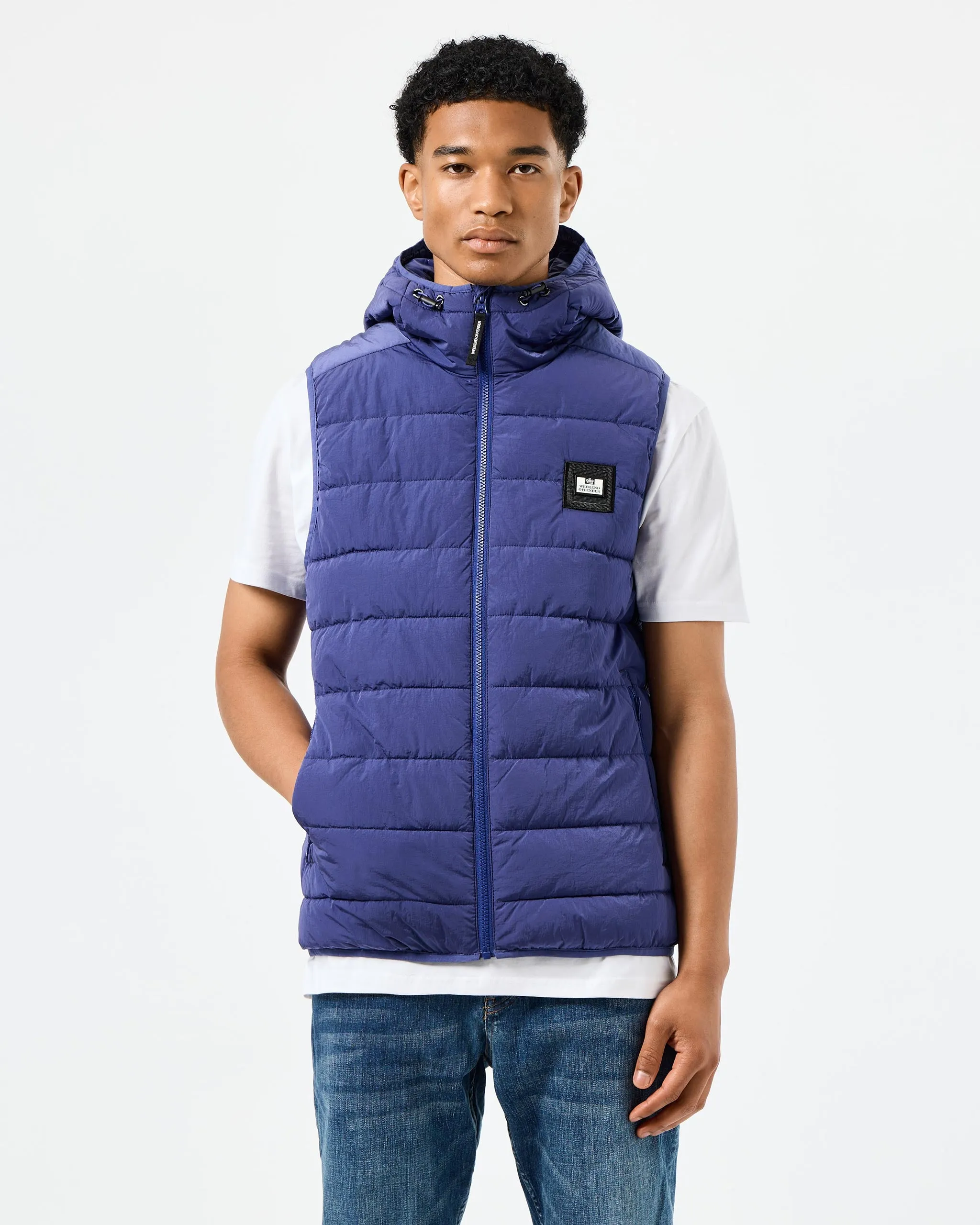 Toronto Hooded Gilet Bright Navy