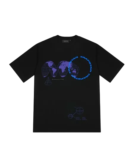 TRAPSTAR GLOBAL TAKEOVER TEE – BLACK/BLUE