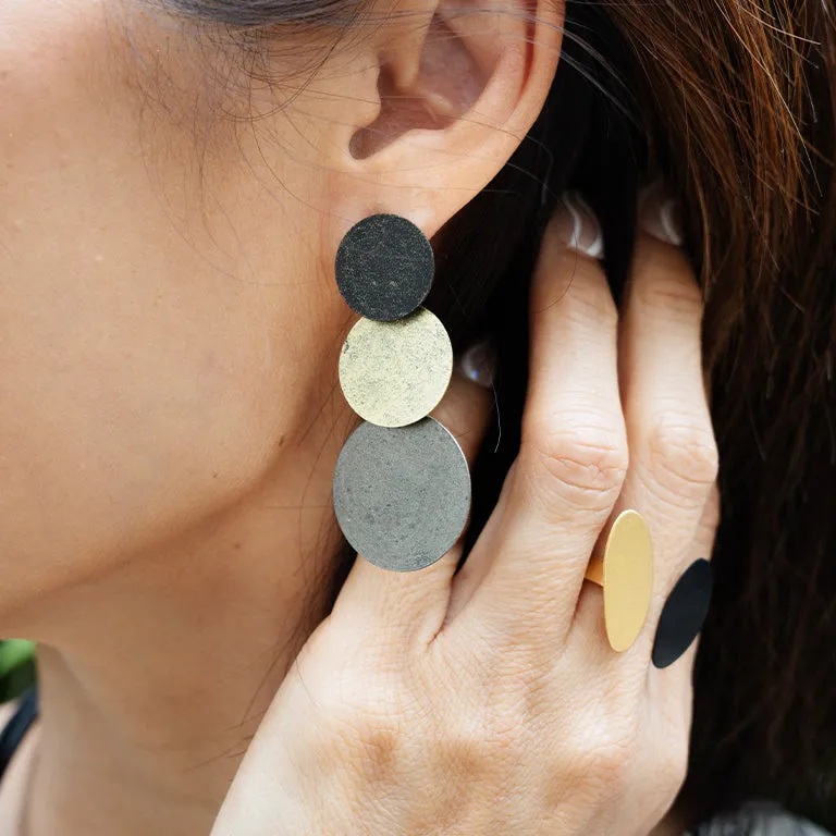 Tri Circle Earrings