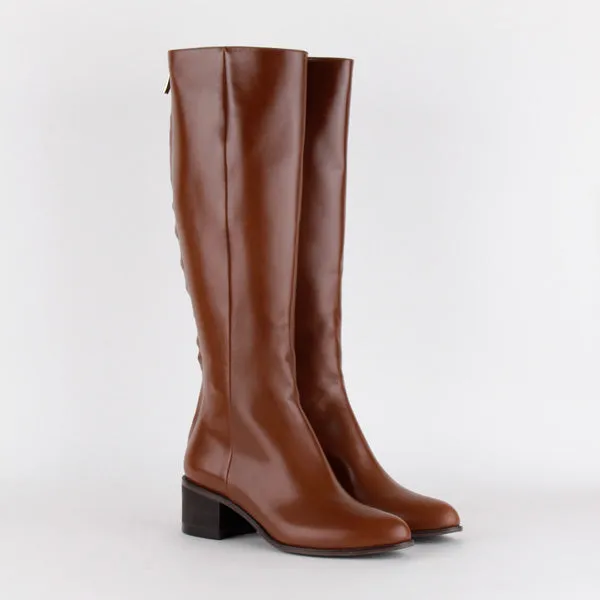 *UK size 2.5 - ALICE - brown, 5/0.8cm (shaft length 35cm - calf circumference 35cm)