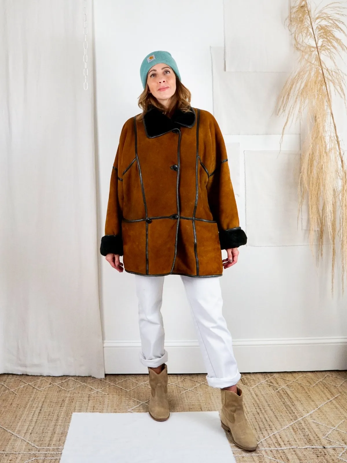 Vintage Sienna Sheepskin Coat