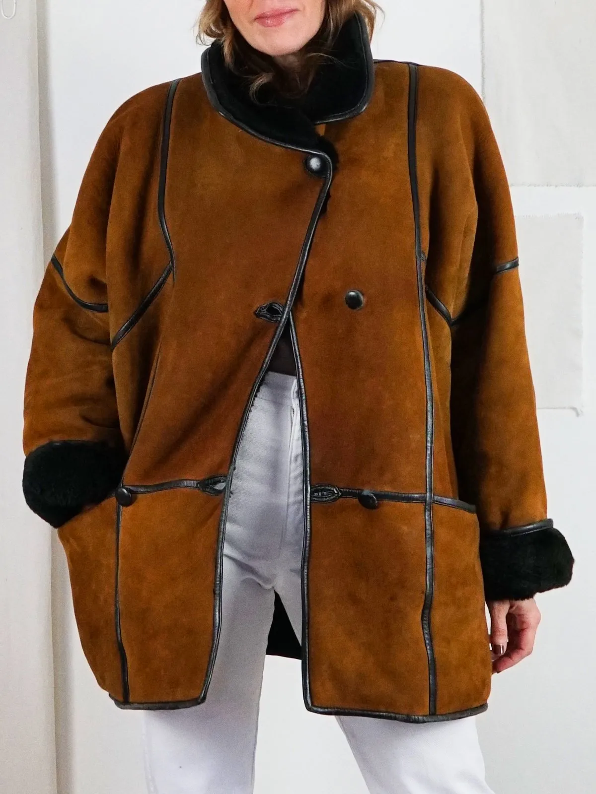 Vintage Sienna Sheepskin Coat