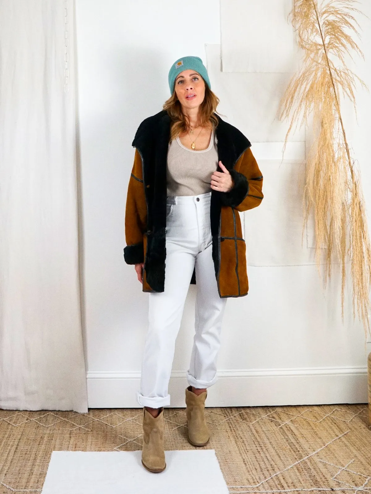 Vintage Sienna Sheepskin Coat