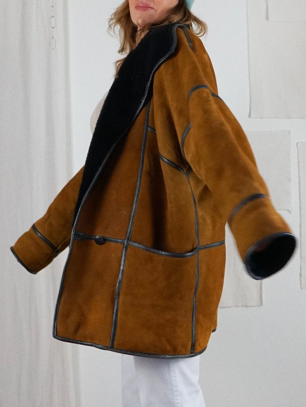 Vintage Sienna Sheepskin Coat