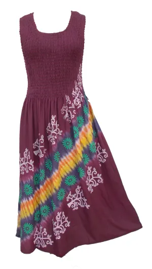 Viscose Tie Dye Maxi Dress UK  One Size 14-24 EA3