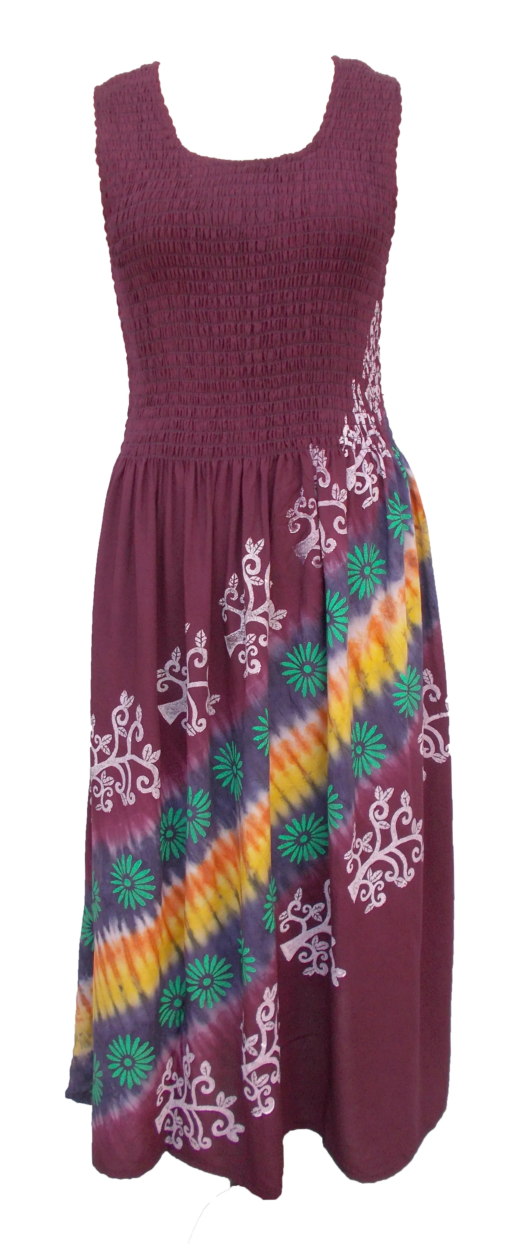 Viscose Tie Dye Maxi Dress UK  One Size 14-24 EA3