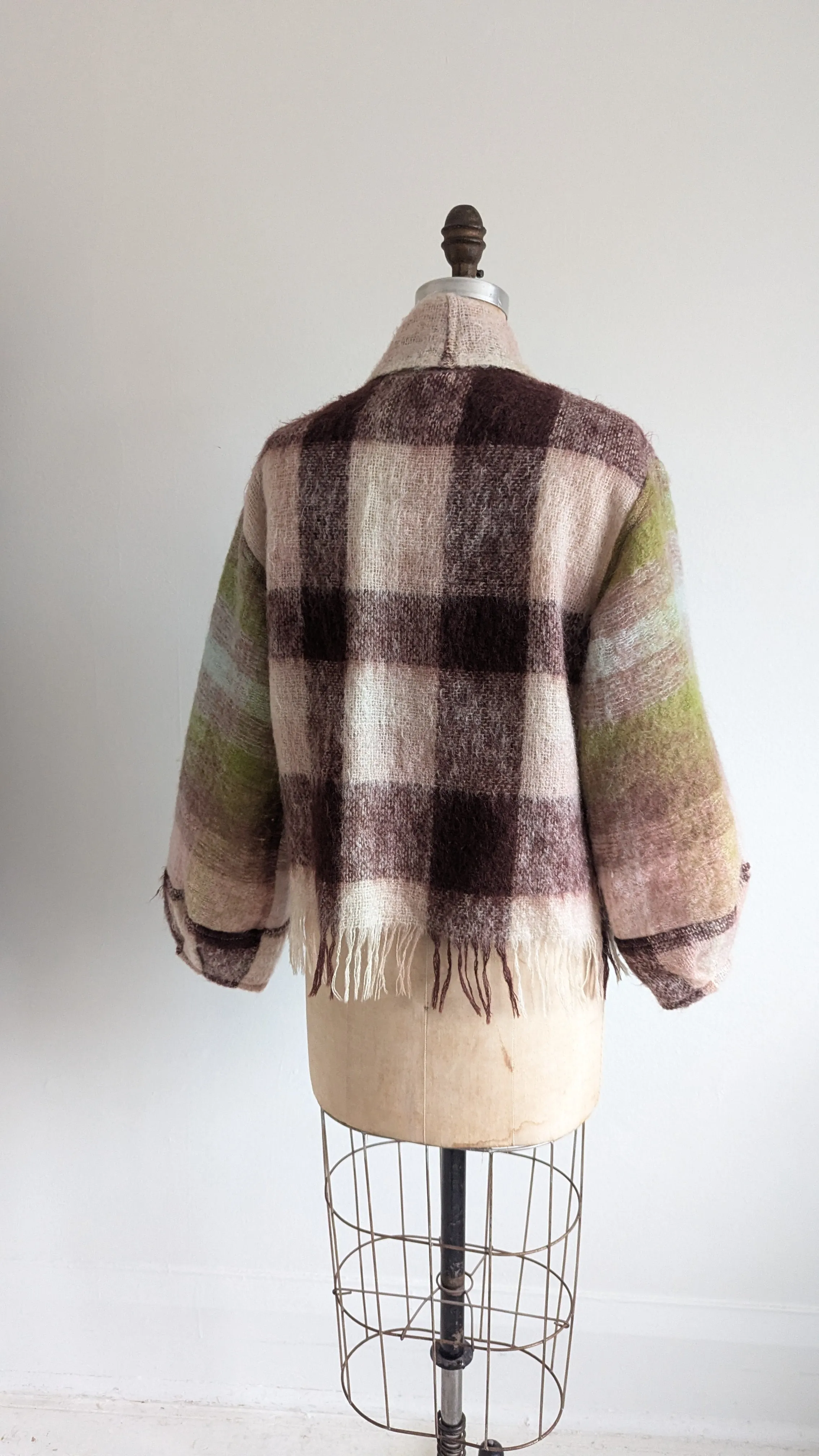 Vivianne Cropped Jacket with Upcycled HBC Vintage Mohair Wool Size S/M #VIVW9