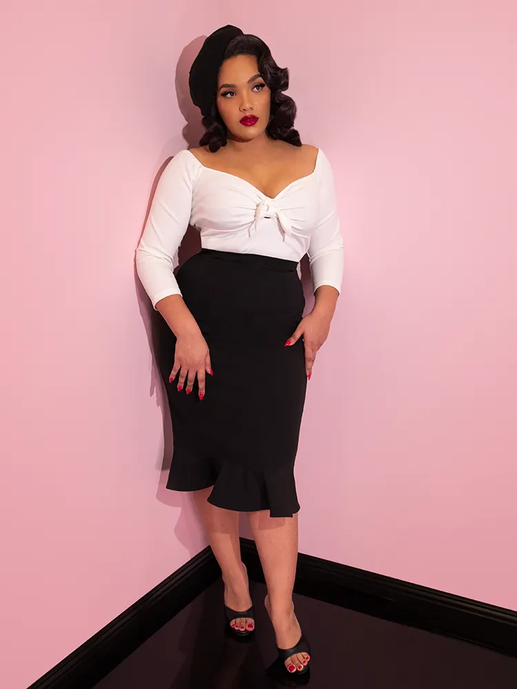 Vixen Flutter Skirt in Black