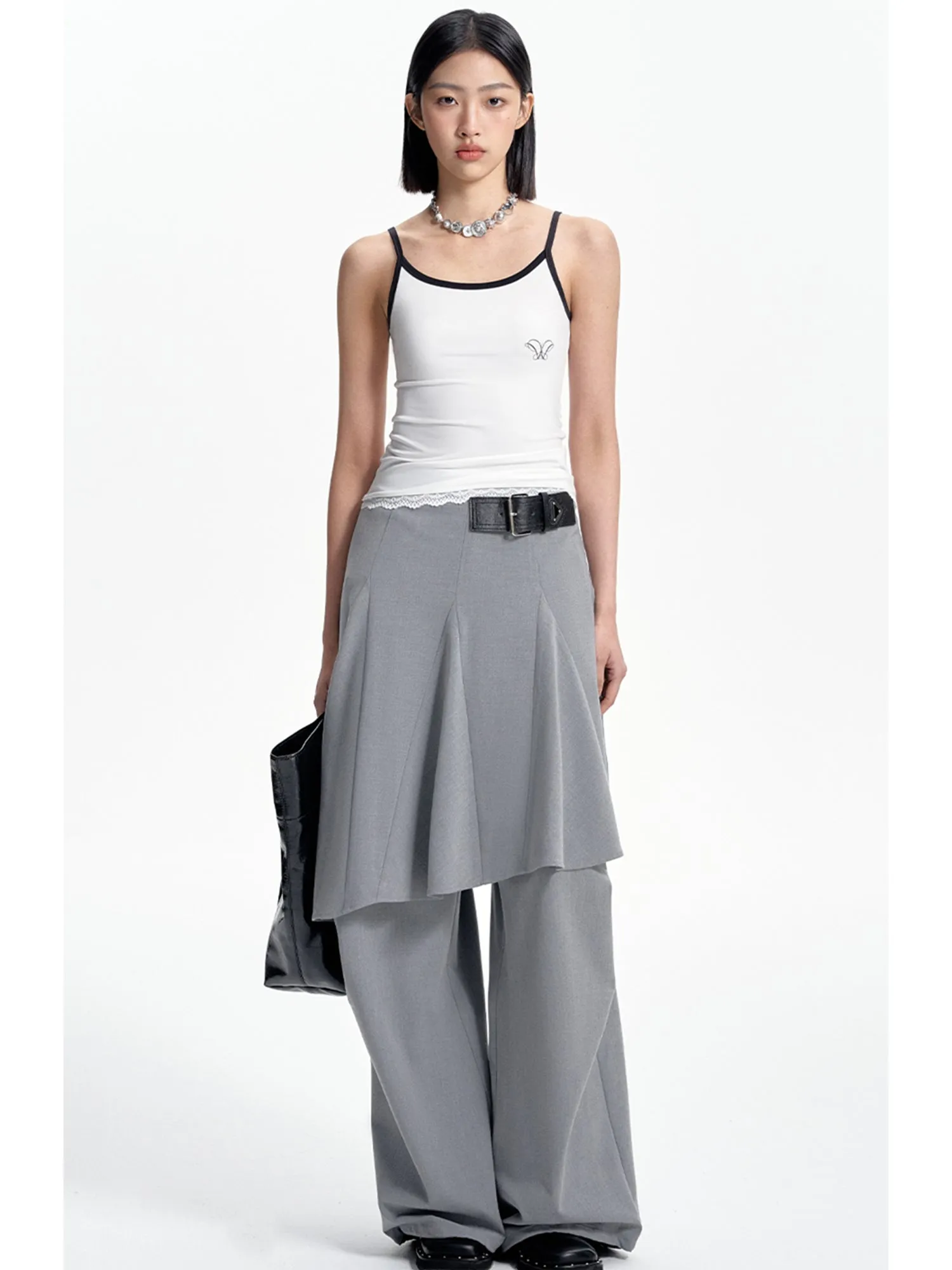 WESAME LAB WOMEN'S PLEATED SKIRT IS IRREGULAR