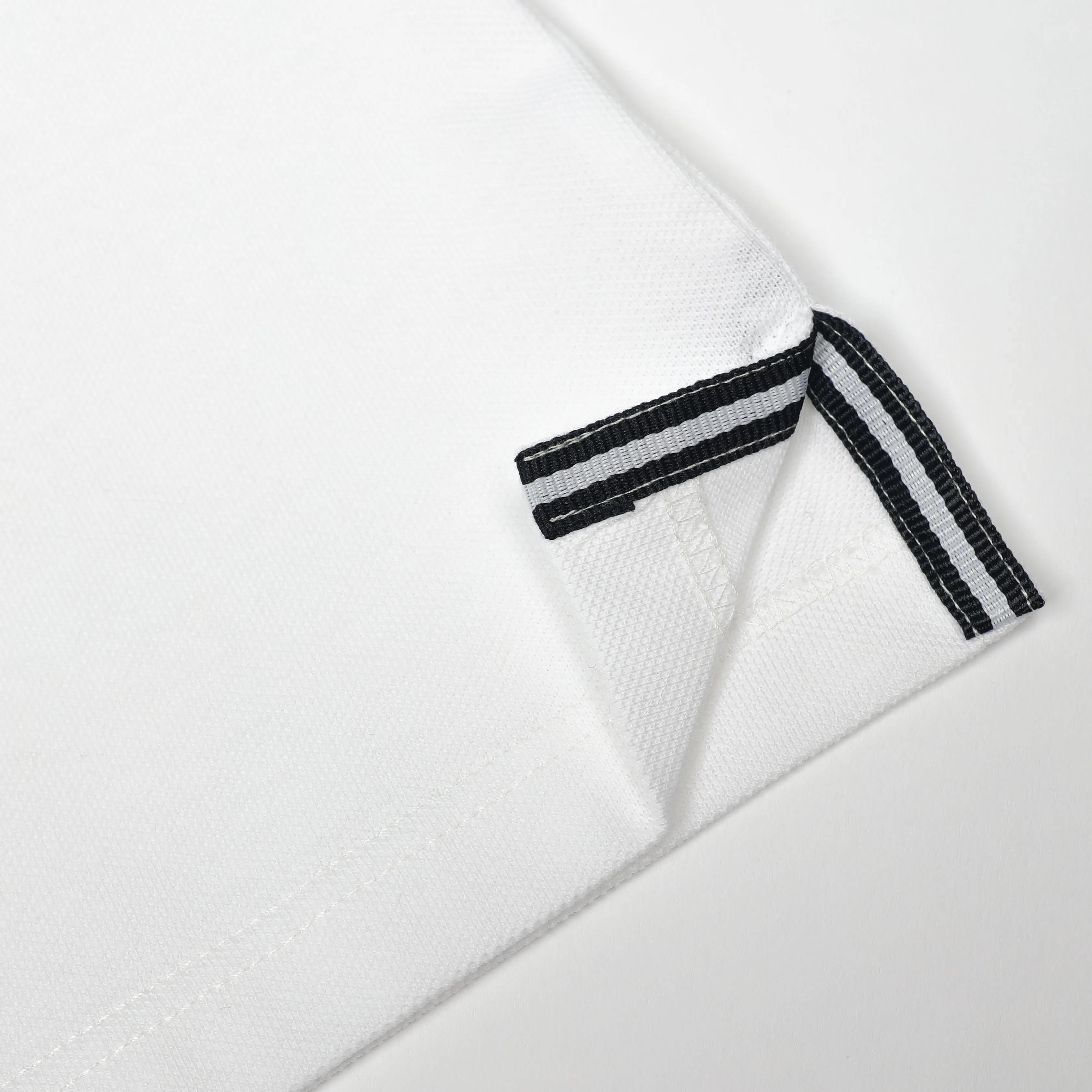 White Button Pique Polo