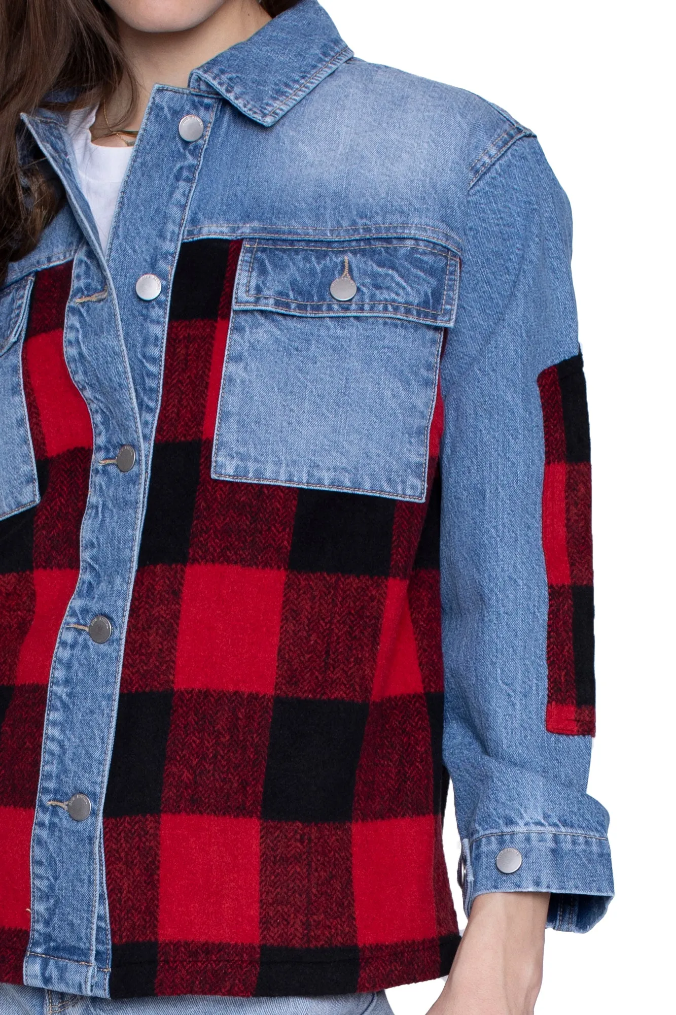 Your Ex Boyfriends Shacket in Red Plaid